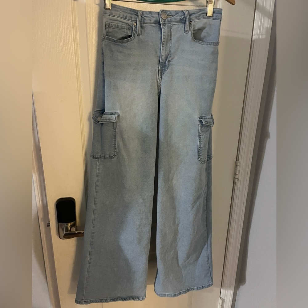 YMI‎ Light High Rise Skater Wide Leg Jeans
